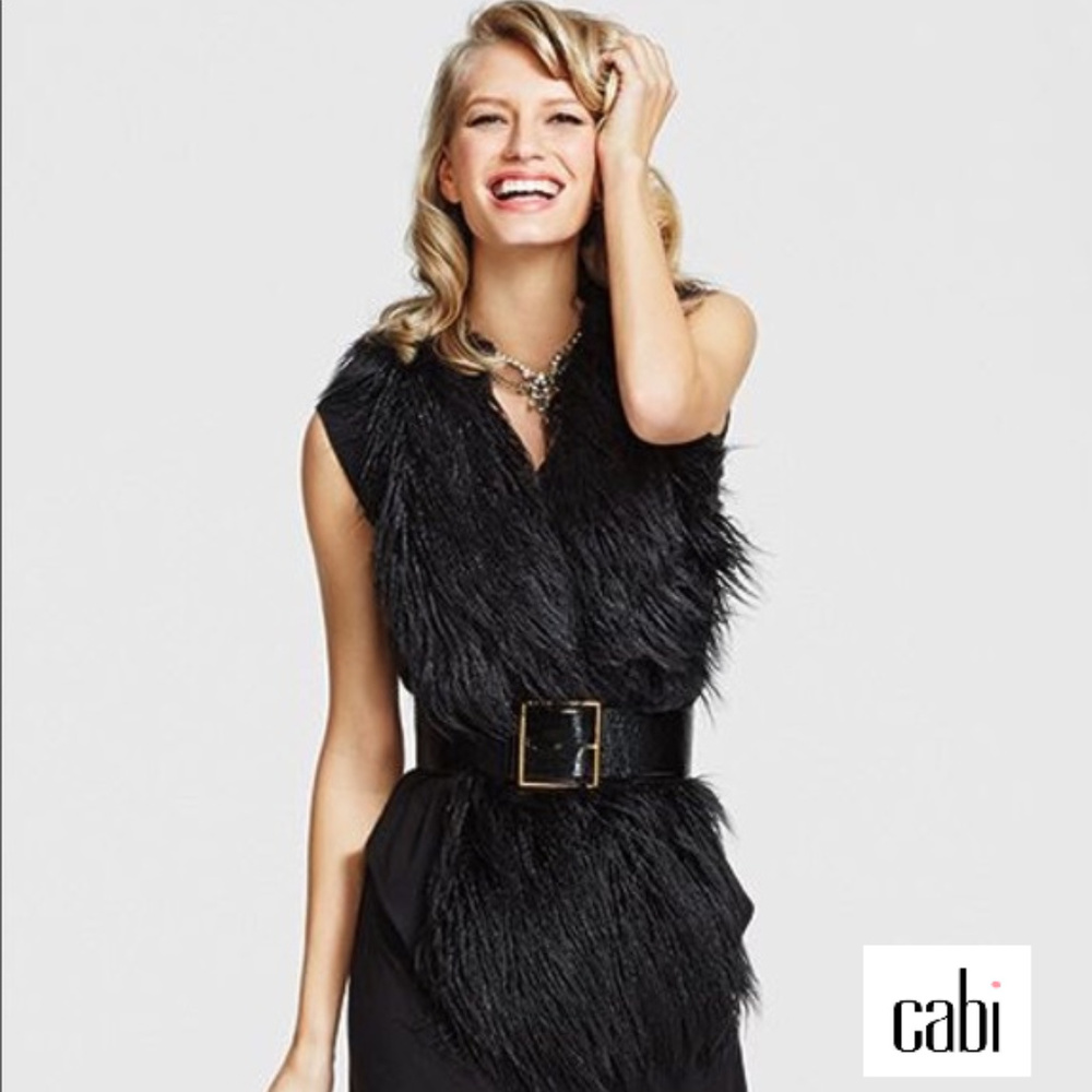 Flirty cabi Fall 2013 Infinite Vest ♥ Furry! NWOT